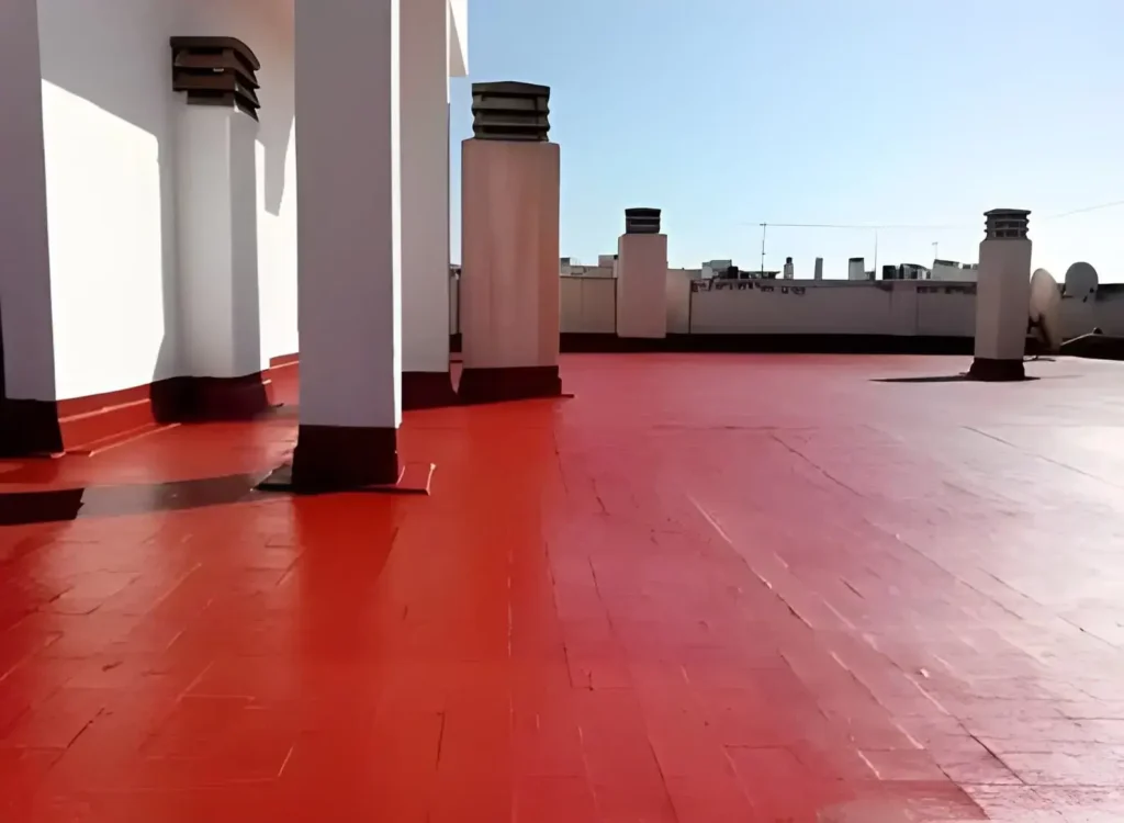 Terraza cubierta impermeabilizada realizada por Los Pintores Fuenlabrada
